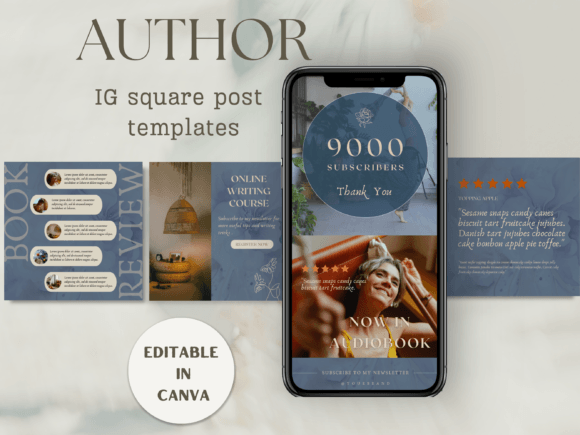 Download Author Square Instagram Post Template - Square Collection