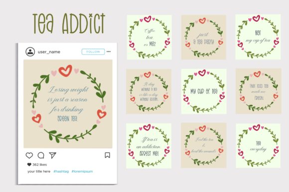 Download Tea Addict Social Media Quotes &amp; Icon - Social media Collection