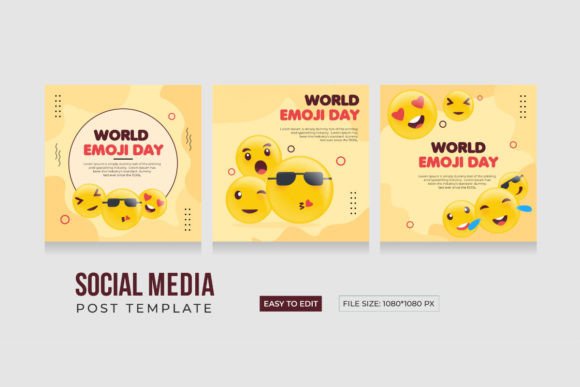 Download World Emoji Day, Social Media Template - Social media Collection