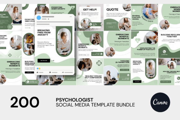 Download Psychology Social Media Canva Bundle - Social media Collection