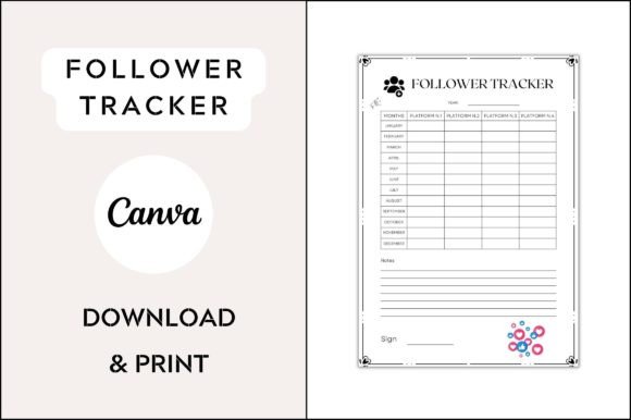 Download Printable Social Media Follower Tracker - Social media Collection