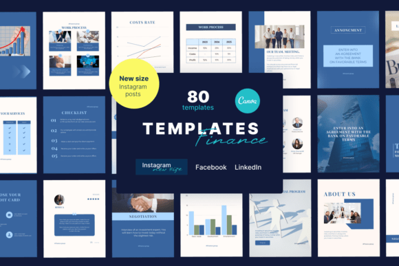Download Finance Canva Templates Bundle - Finance canva template Collection