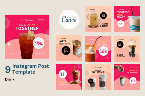 Download Social Media Feed for Drink - Social media Collection