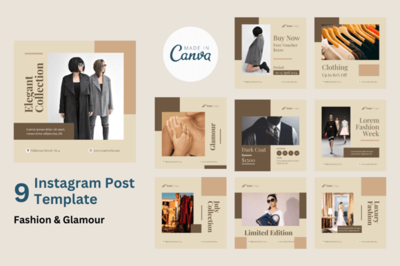 Download Social Media Feed for Fashion &amp; Glamour - Social media Collection