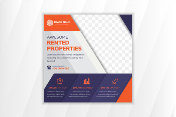 Download Property Square Banner Orange Purple - Square Collection