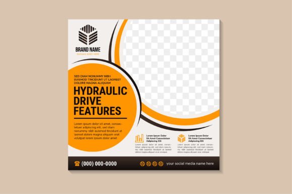 Download Hydraulic Drive Square Banner - Square Collection