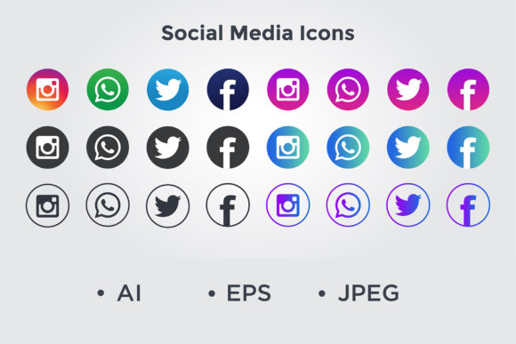 Download Social Media with 6 Different Variations - Social media Collection