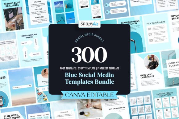 Download Blue Social Media Templates Bundle - Social media Collection