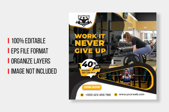 Download Social Media Post for Fitness Center - Social media Collection