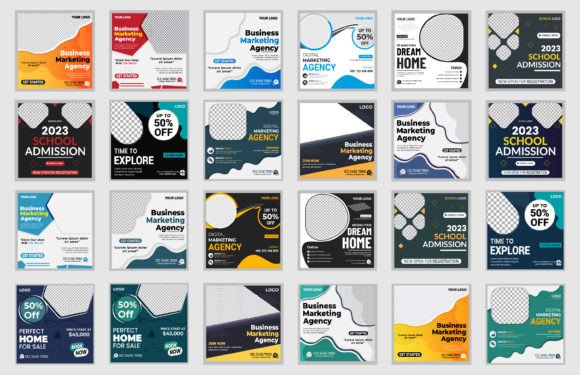 Download Social Media Post Design Template Bundle - Social media Collection