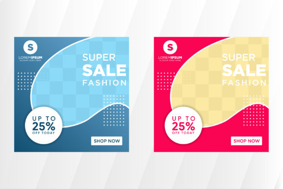 Download Fashion Pink Blue Square Banner - Square Collection