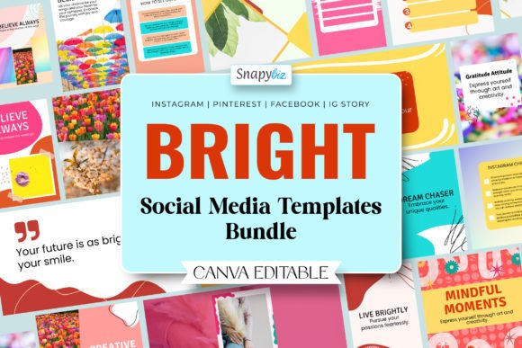 Download Bright Social Media Template Bundle - Social media Collection