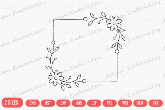 Download Elegant Monogram Floral Square Frame - Premium Resources