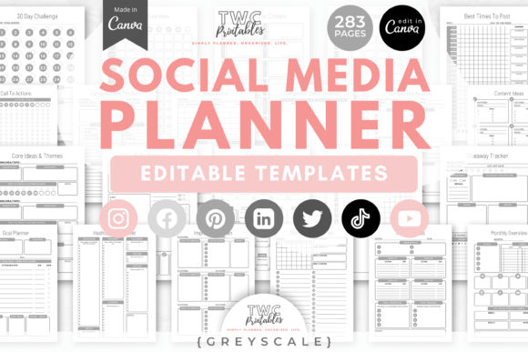 Download Social Media Planner Canva Templates 4 - Social media Collection