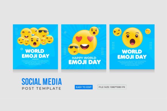 Download World Emoji Day, Social Media Template - Social media Collection