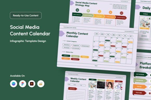 Download Social Media Content Calendar Infographi - Social media Collection