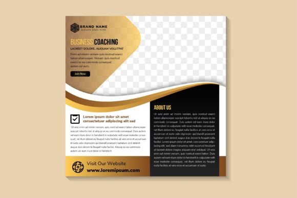 Download Gold Black Business Coaching Square Bann - Square Collection