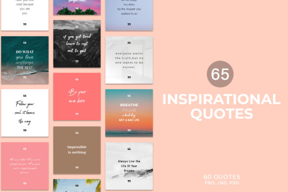 Download 65 Inspirational Social Media Quotes Pack - Social media Collection