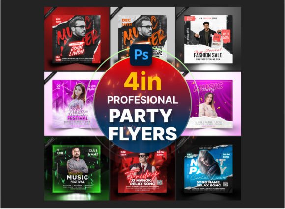 Download Bundle Party Flyer Social Media Template - Social media Collection