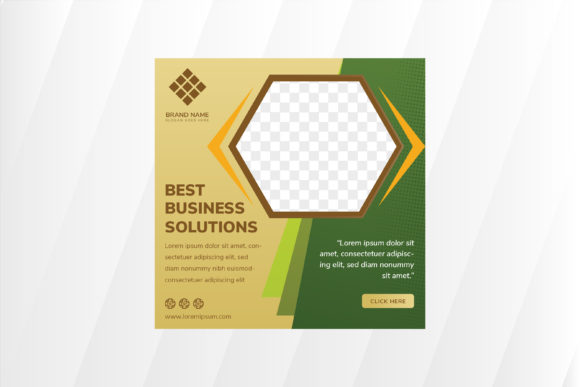 Download Business Square Banner Brown Green - Square Collection