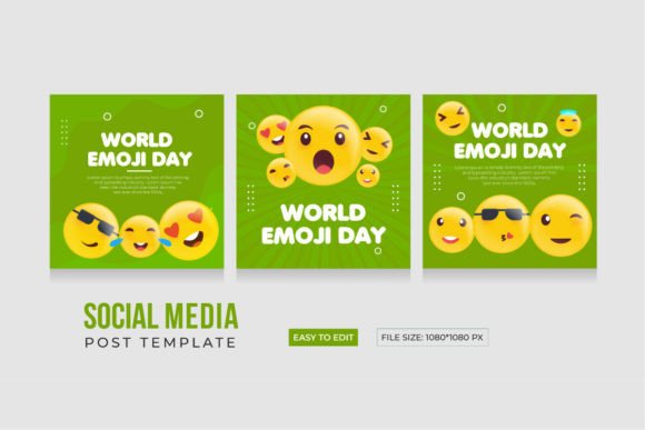 Download World Emoji Day, Social Media Template - Social media Collection