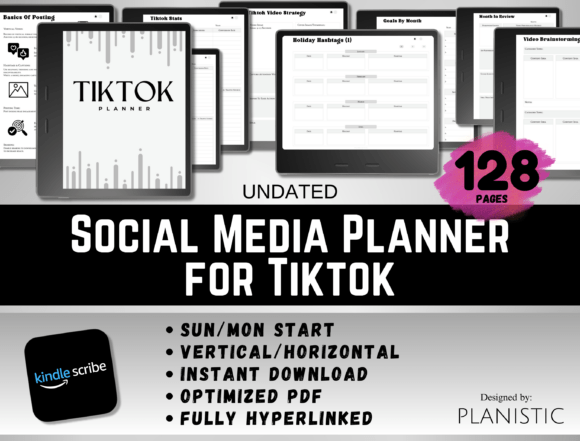 Download Social Media Planner for Tiktok, Kindle - Social media Collection